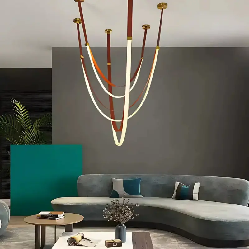 Previzualizare 4: Candelabru Modern, LED, ARIA Largo, 34W, lumina Calda, Maro