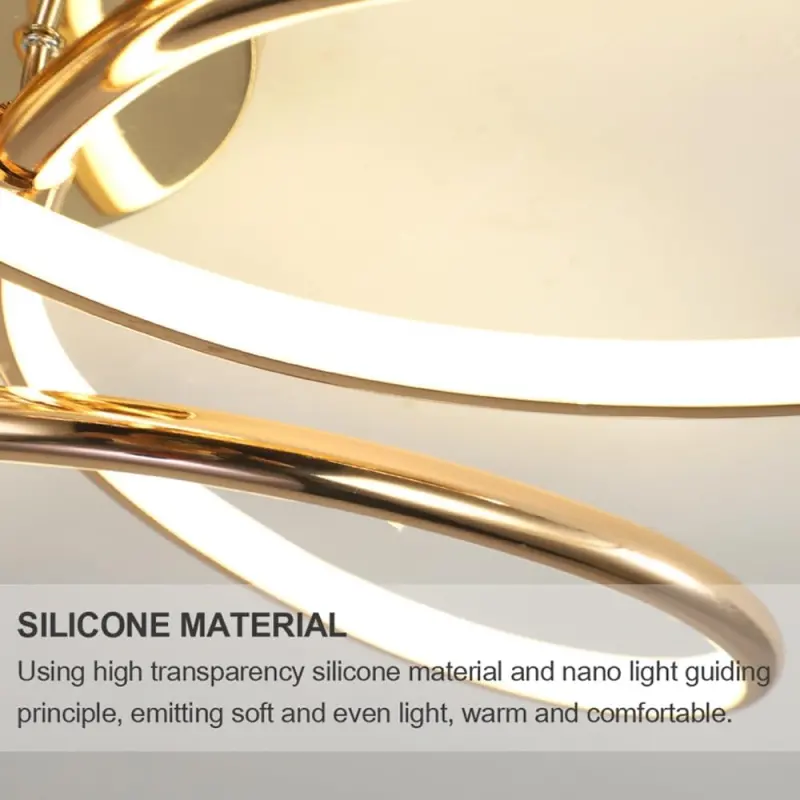 Previzualizare 2: Lustra LED cu Telecomanda ORBIS Magno, 25W, Lumina Calda/Rece/Neutra 3000K/4000K/6000K, Dimabila, Auriu, Metal si Silicon