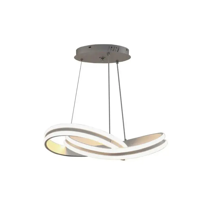 Previzualizare 2: Lustra LED suspendata cu telecomanda INFINITY LOOP 120W, lumina Rece/Calda/Neutra, Dimabila, Alb, Inaltime Reglabila