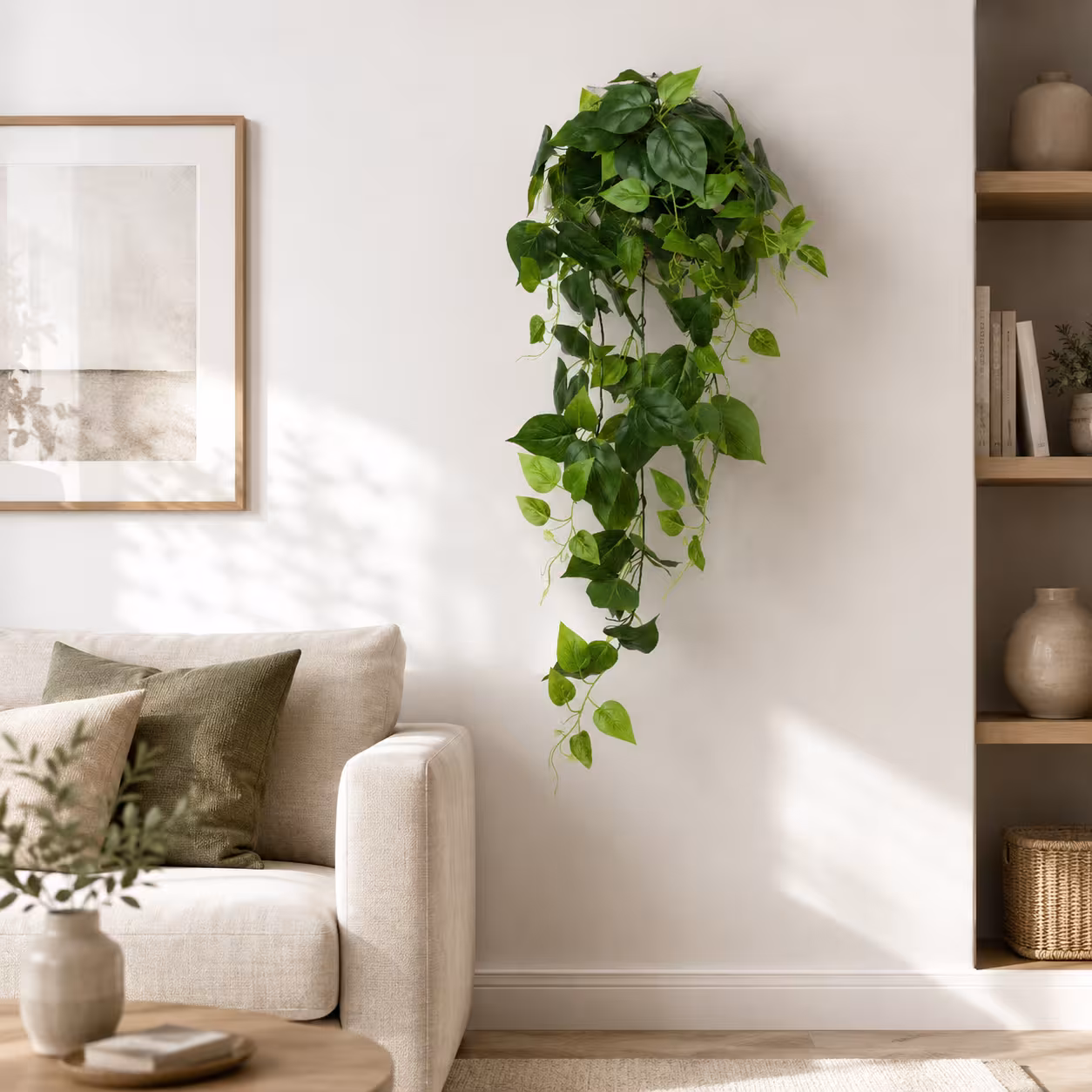 Planta Artificiala Suspendata Epipremnum, Inaltime 100cm, Verde