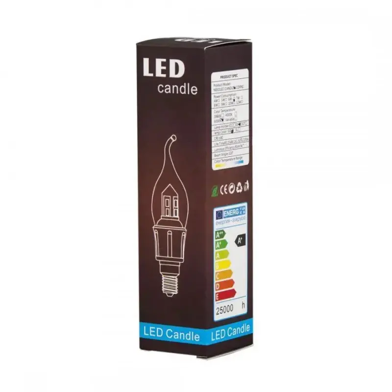 Previzualizare 3: Bec LED E14 Lumanare, 9W, Lumina Calda, 3000K