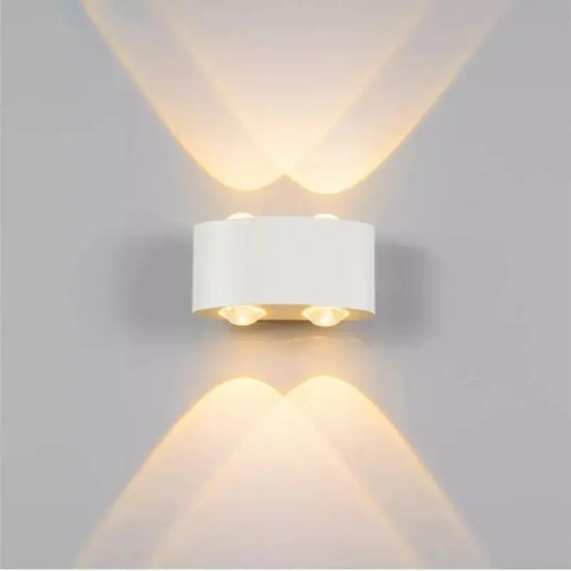 Fantas Aplica LED de Exterior si Interior, 4 Surse x 1W, IP65, Metalic, Alb, 3000K