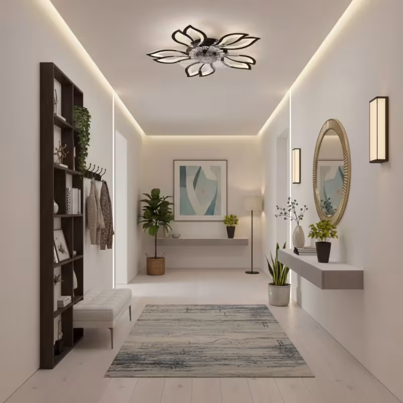 Previzualizare 3: Lustra LED Ventilator ANEMO cu Telecomanda, 30W, D61cm, Lumina Rece/Neutra/Calda, Metal si Plastic, Negru