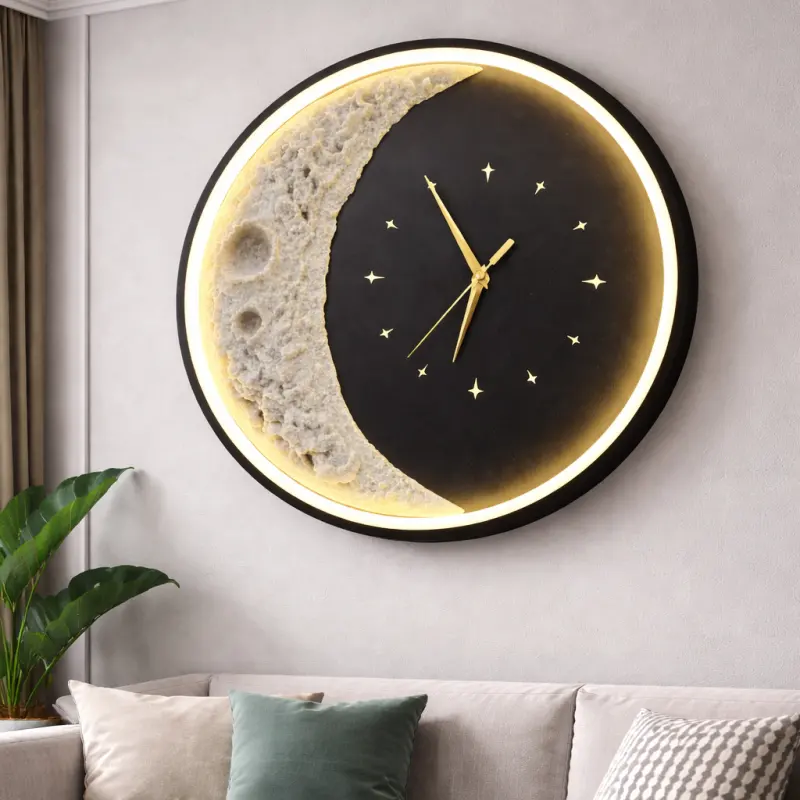 Previzualizare 3: Aplica LED Decorativa Luna Diametru 40CM Lumina Rece/Neutra/Calda Black
