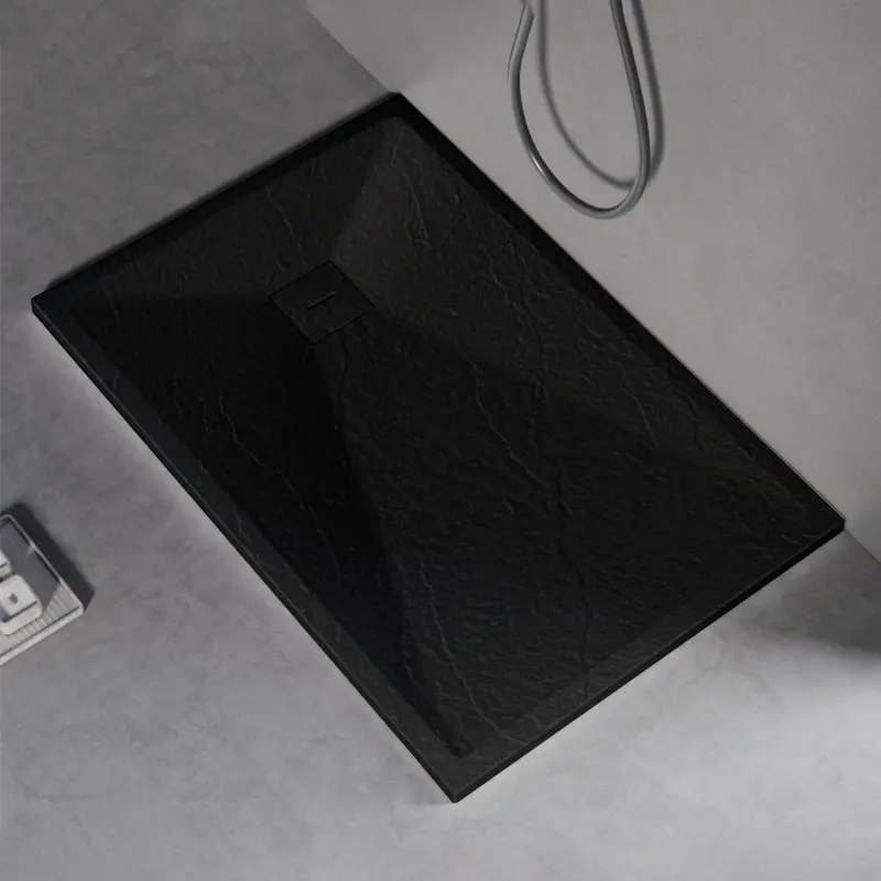 Cadita de dus dreptunghiulara 80x120 cm, slim 3 cm, negru
