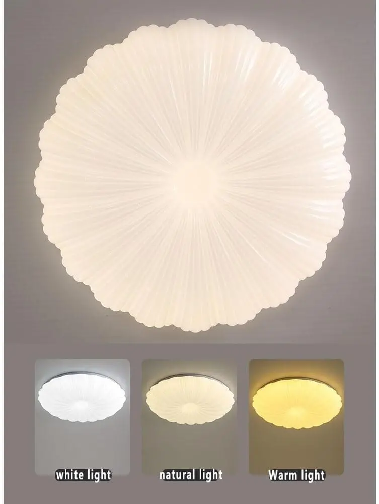 Previzualizare 2: Plafoniera LED Margareta 35 cm, 31W, 3000K / 4000K / 6000K, Alb, Metal si Acril