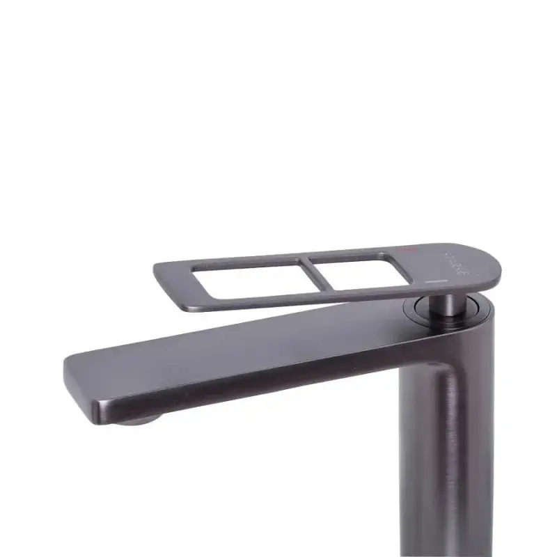 Previzualizare 2: Baterie Lavoar Monocomanda Cartus Ceramic Alama Sanitara Gri Satin Racorduri si Kit Fixare Incluse 9707N