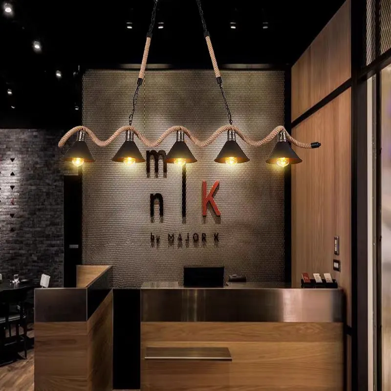 Lustra Franghie, 5xE27, Maro, Metal si Sfoara LV570/5BK