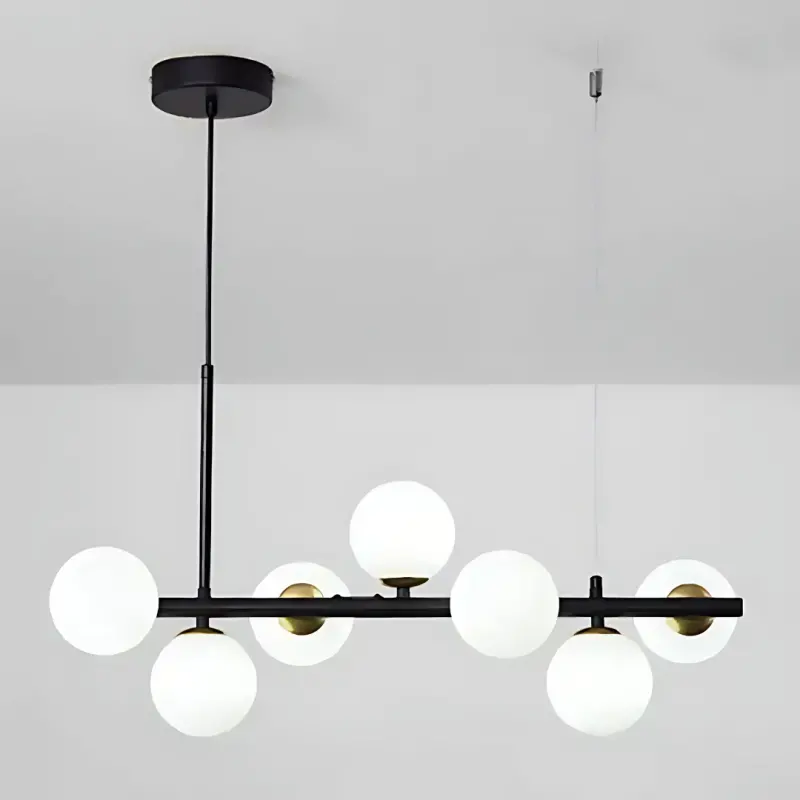 Previzualizare 3: Lustra cu bec moderna LOFT Pavilion, 7x G9, Negru, Metal, Inaltime Reglabila