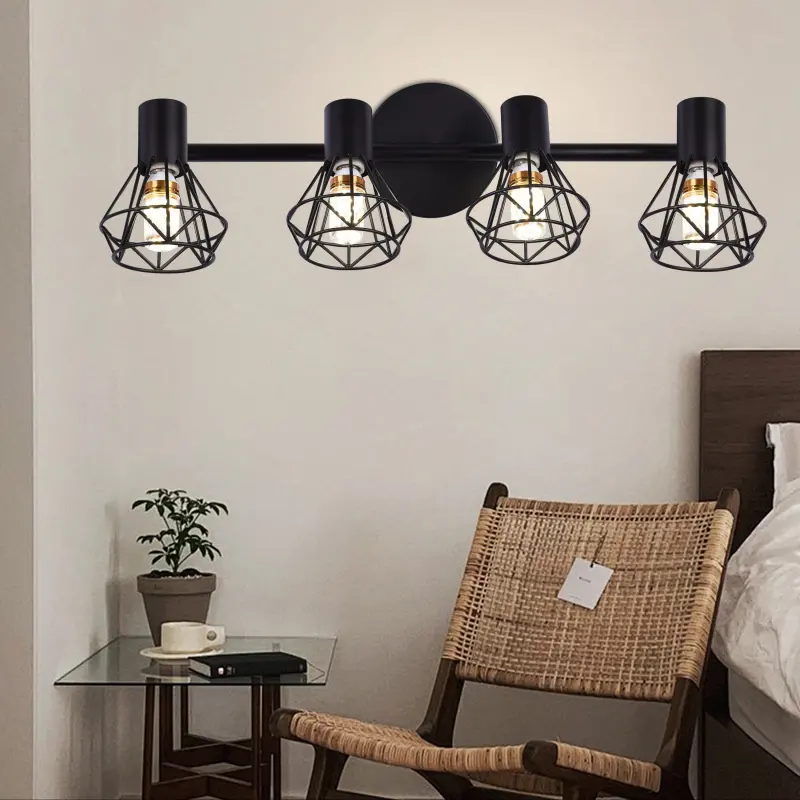 Previzualizare 3: Lustra cu Abajur, GRACIE, Diamant, 4xE14, Negru, Metal