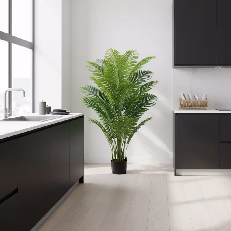 Previzualizare 3: Planta Artificiala Tip Palmier Areca, 15 frunze, 150 cm, Verde