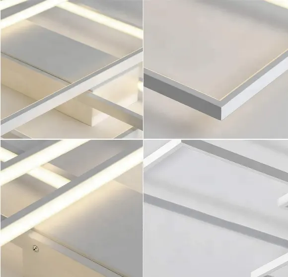 Previzualizare 3: Lustra LED cu telecomanda LANDYN 78W, lumina Rece/Calda/Neutra, Dimabila, Alb