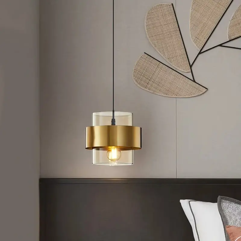 Previzualizare 2: Lustra Suspendata LC866/1TN, 1XE27, Inaltime Reglabila, Sticla si Metal