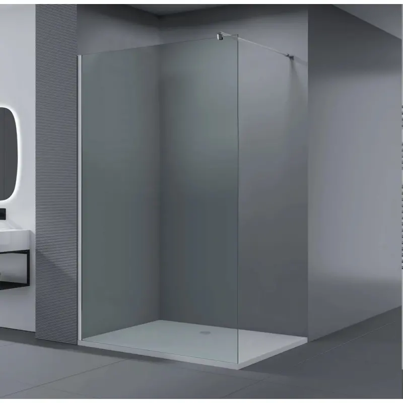 Previzualizare 2: Paravan dus Walk-In 90x195 cm, sticla securizata 8 mm, satin, profil metalic rezistent