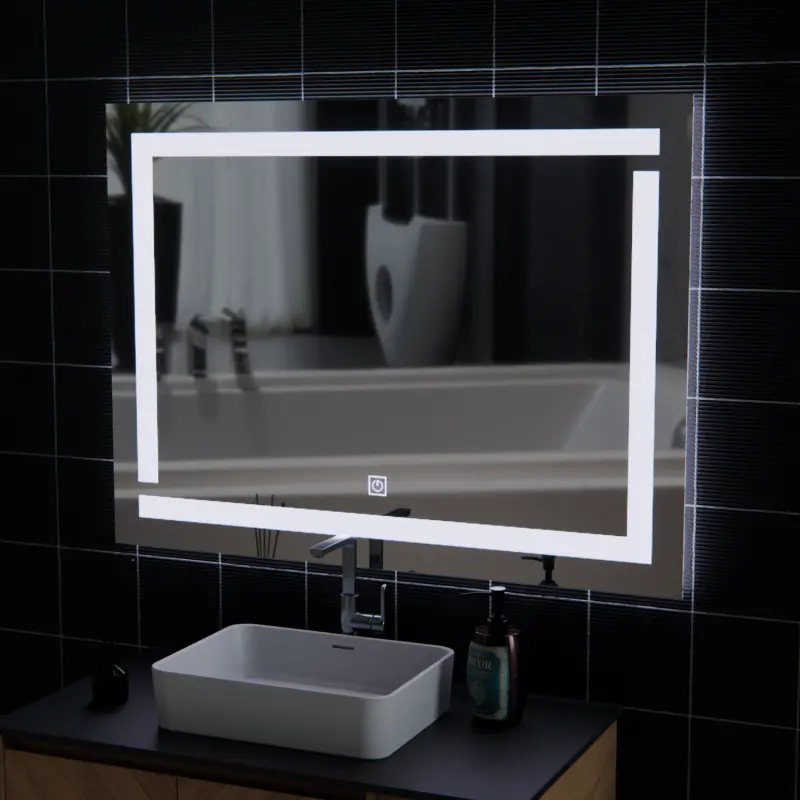 Previzualizare 4: Oglinda LED Giga, 80x60cm, Argintiu, Touch, Lumina 6000K