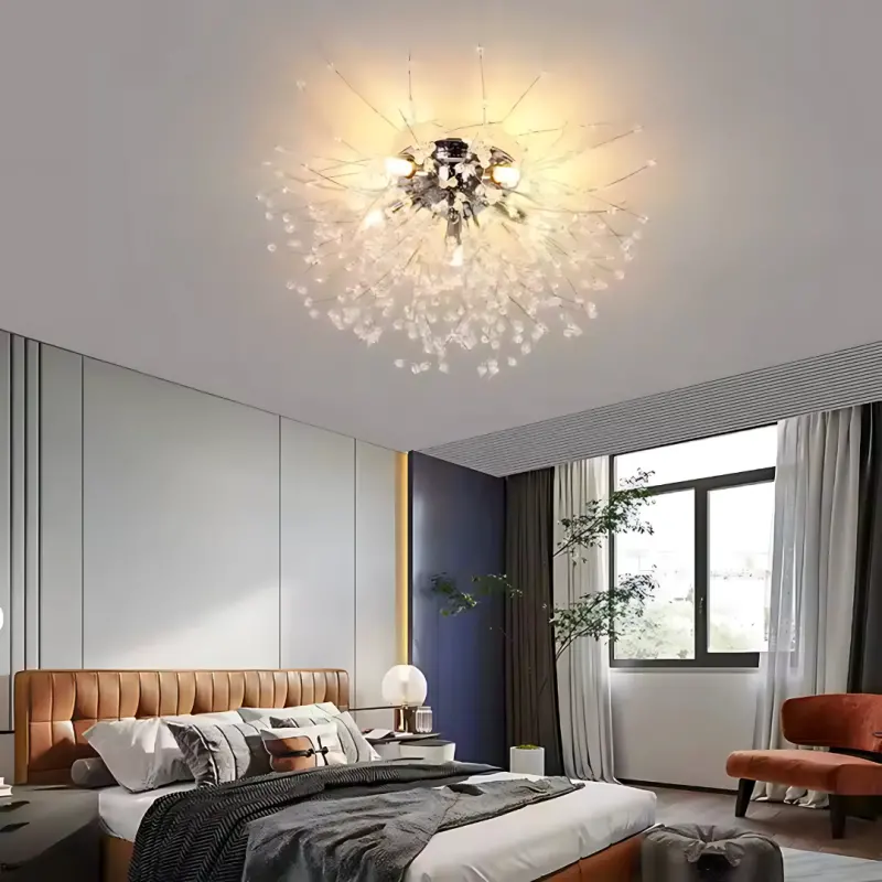 Candelabru Cristal RONDO Vivace, 8x G9, Diametru 60cm, Crom Lucios