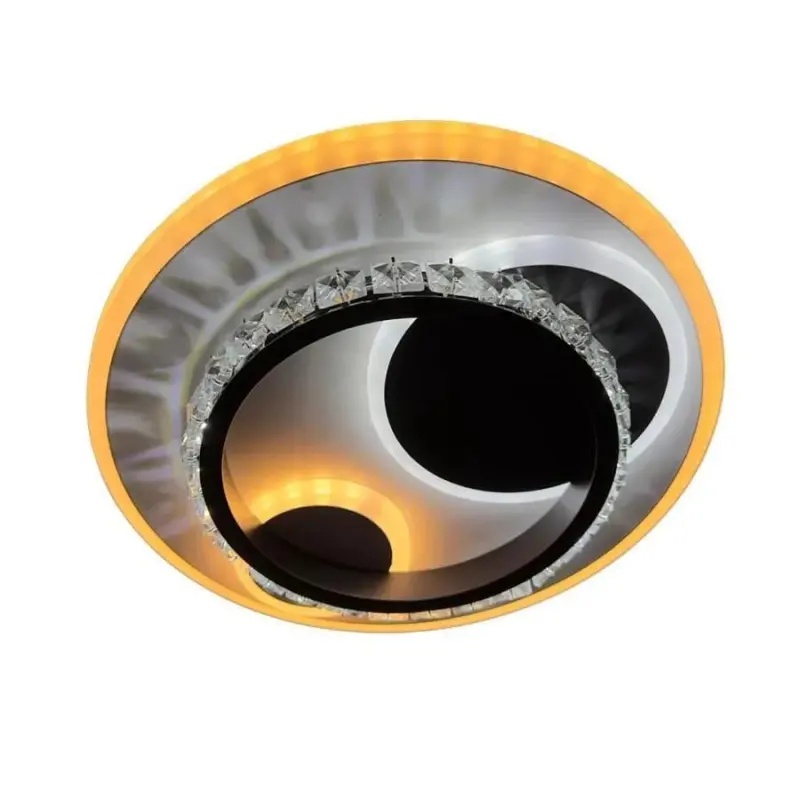 Previzualizare 4: Lustra LED cu cristal ARIELLA 39W, Rotunda, lumina Rece/Calda/Neutra, Negru