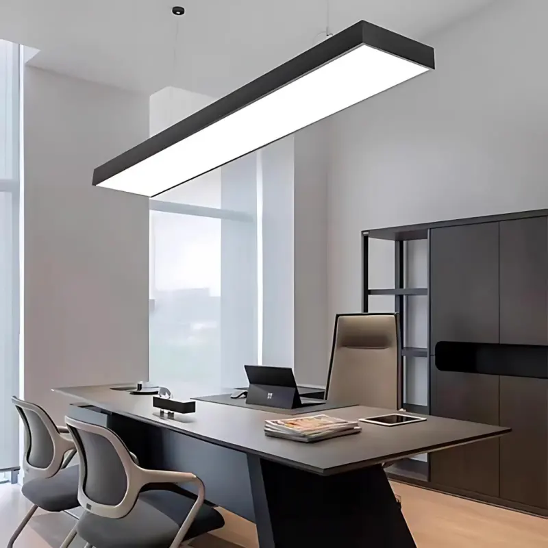 Lustra LED suspendata DARIN, 120cm, 23W, Inaltime Reglabila, Lumina Rece, Negru