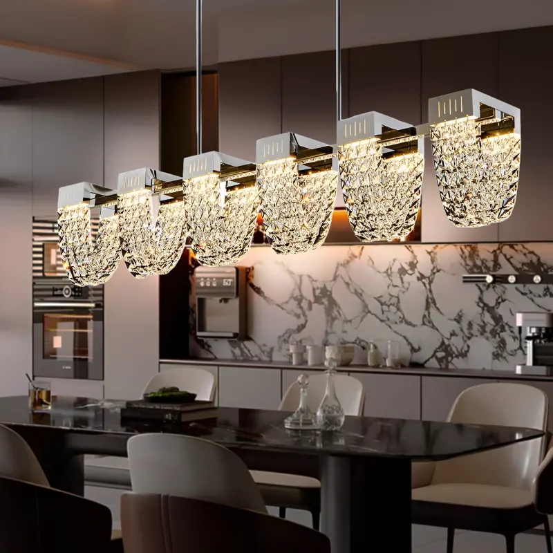 Previzualizare 4: Lustra LED Suspendata, STRATUS Supremo, Cristal si Metal, 15W, Lumina Rece/Calda/Neutra 3000K/4000K/6000K, Iluminat Luxos