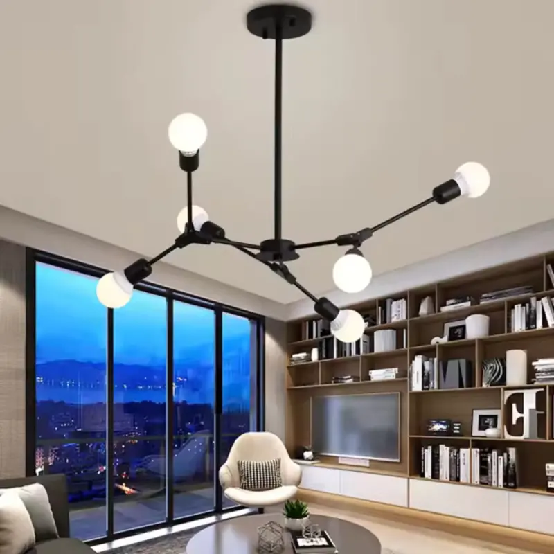 Previzualizare 2: Lustra Architek Hexa, 6xE27, 90x80, Negru, Metal