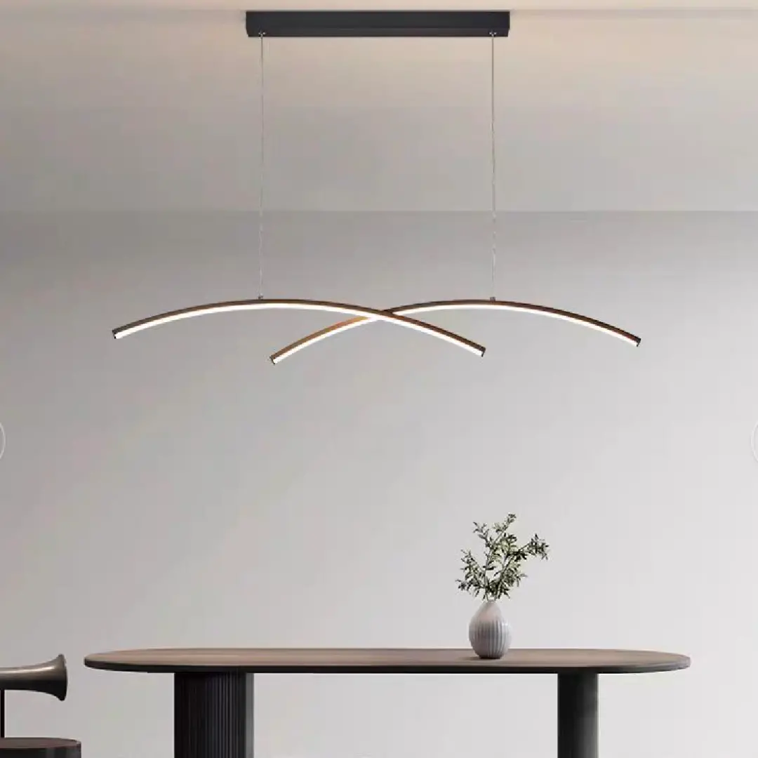 Lustra LED cu telecomanda FLUIRA, 52W, lumina Rece/Calda/Neutra, Dimabila, Negru