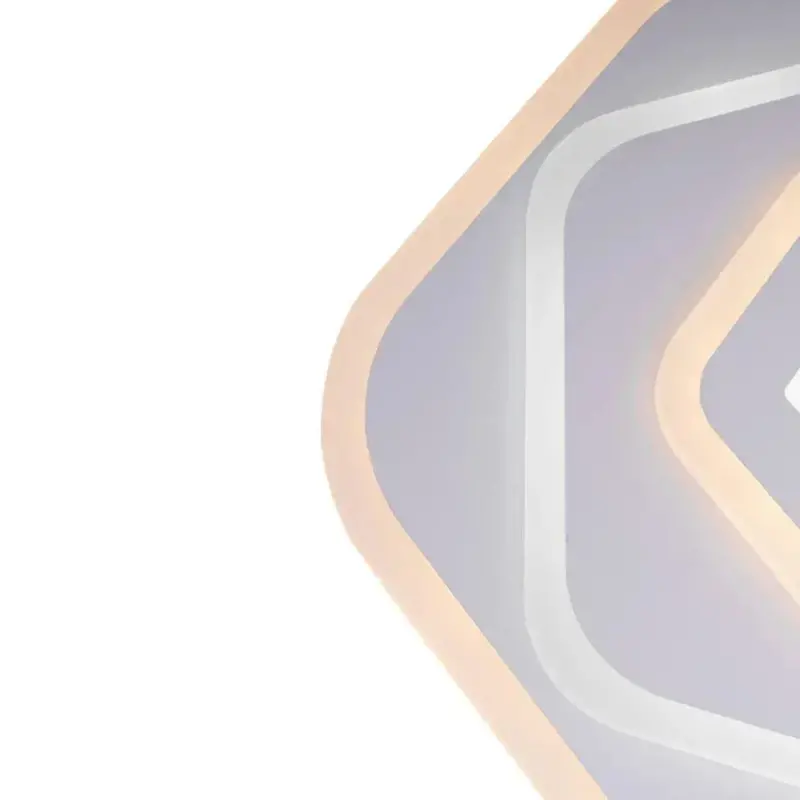 Previzualizare 2: Lustra LED cu Telecomanda PENTAGON 59W, 40cm, Lumina Rece/Calda/Neutra 3000K/4000K/6000K, Alb, Metal si Acril