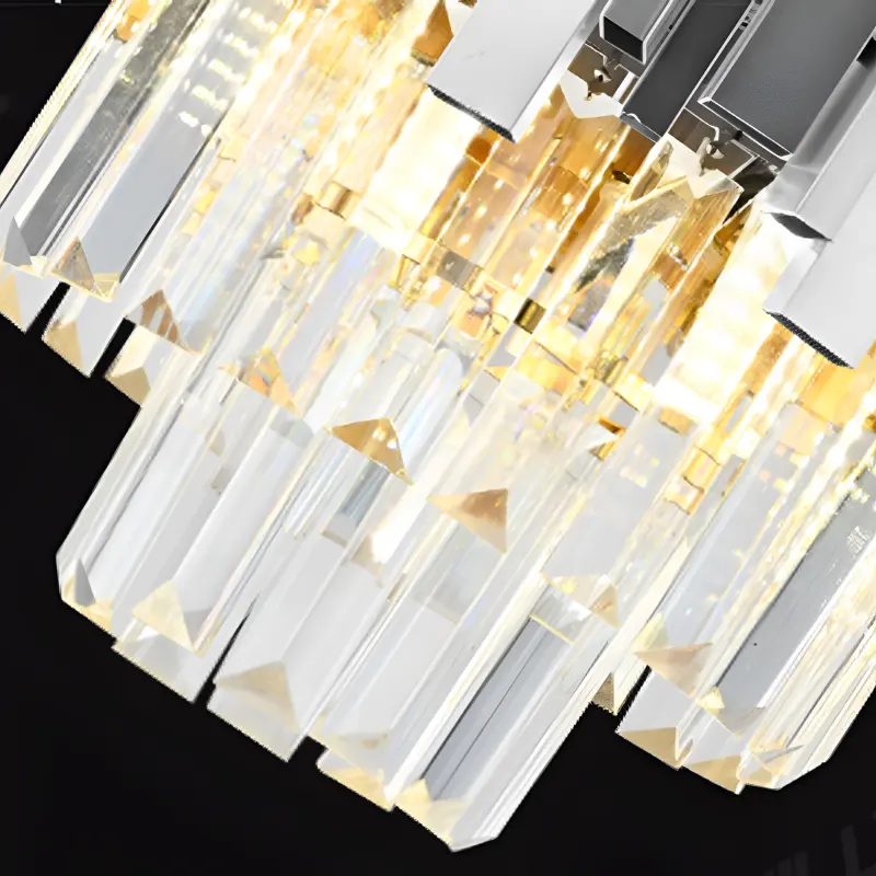 Previzualizare 4: Candelabru Cristal BLOIS Eleganza 8xE14, Diametru 50 cm, Argintiu, Inaltime Reglabila