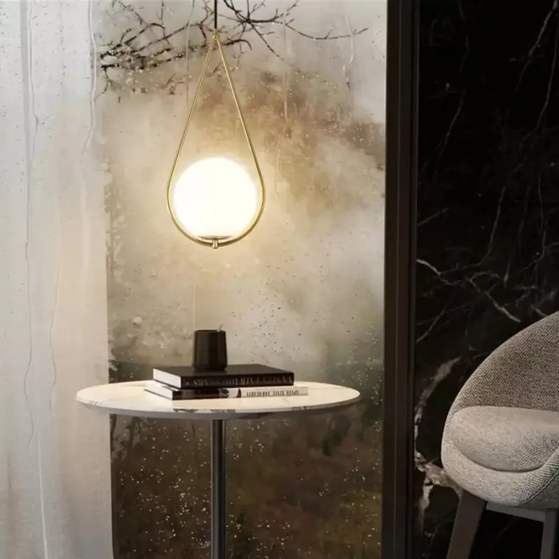 Previzualizare 3: Lustra LOFT Haven, 1x E27, Alb Auriu, Metal, Inaltime Reglabila