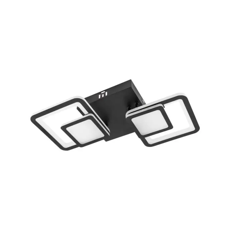 Previzualizare 3: Lustra LED cu telecomanda BALANS 44W, 2 Patrate, lumina Rece/Calda/Neutra, Dimabila, Negru