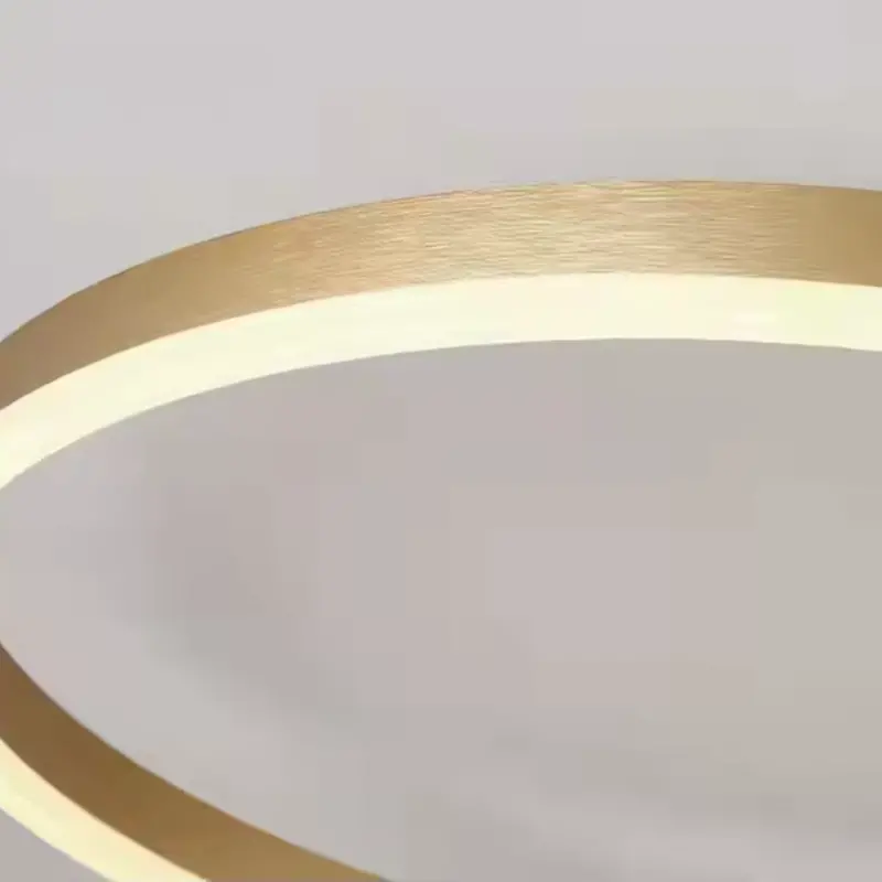 Previzualizare 4: Lustra LED cu telecomanda RIGA LILITH 68W, 3 Cercuri, lumina Rece/Calda/Neutra, Dimabila, Auriu Lucios