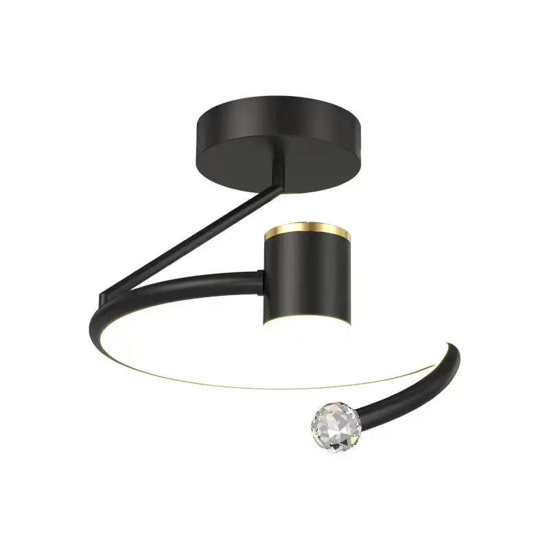 Previzualizare 2: Lustra LED, 34W, Diametru 24cm, lumina Rece/Calda/Neutra, Negru