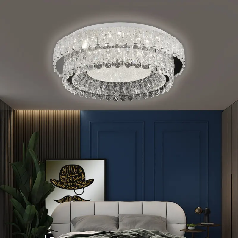 Previzualizare 4: Lustra LED cu Telecomanda, LLC153/500CH, Cristal si Metal, 59W, 1 Cerc, Dimabila, Inaltime Reglabila, Lumina Rece/Calda/Neutra, Iluminat Luxos