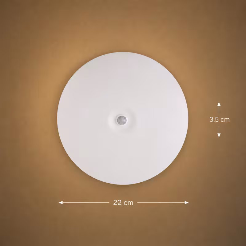 Previzualizare 4: Plafoniera LED PL8001, D22cm, IP44, 8W, Lumina Rece 6000k, Plastic, Alb