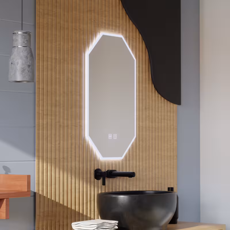 Previzualizare 4: Oglinda LED Poligon E43S/50X80, Lumina si Sistem Dezaburire, 50X80cm
