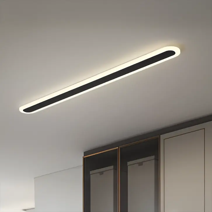 Aplica LED de Exterior SUHA, Lungime 50cm, 6W, IP65, Metal, Liniar, Negru