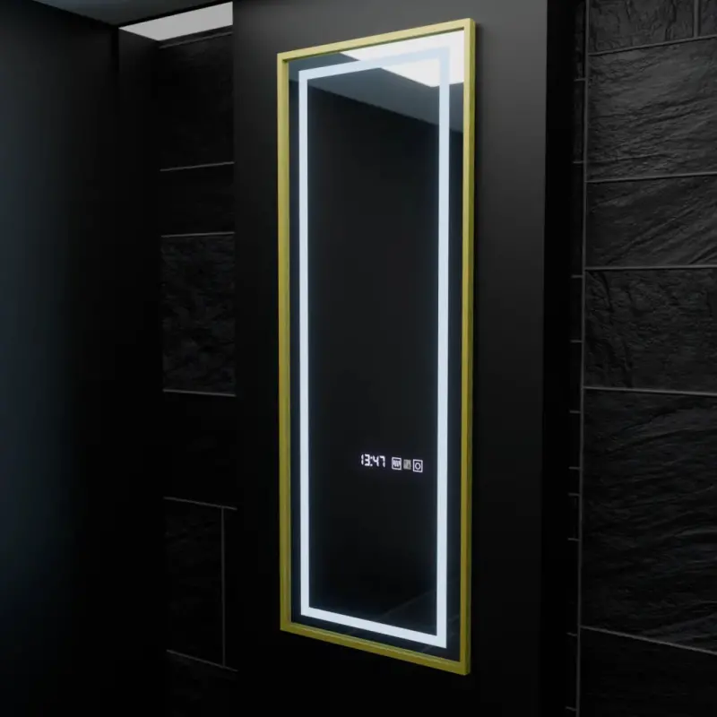 Previzualizare 3: Oglinda LED Rectangulara, 45x140cm, Elena Senzor Radar Marcello, Sistem Dezaburire, Ceas & Termometru, Dimabila, Dressing Couture
