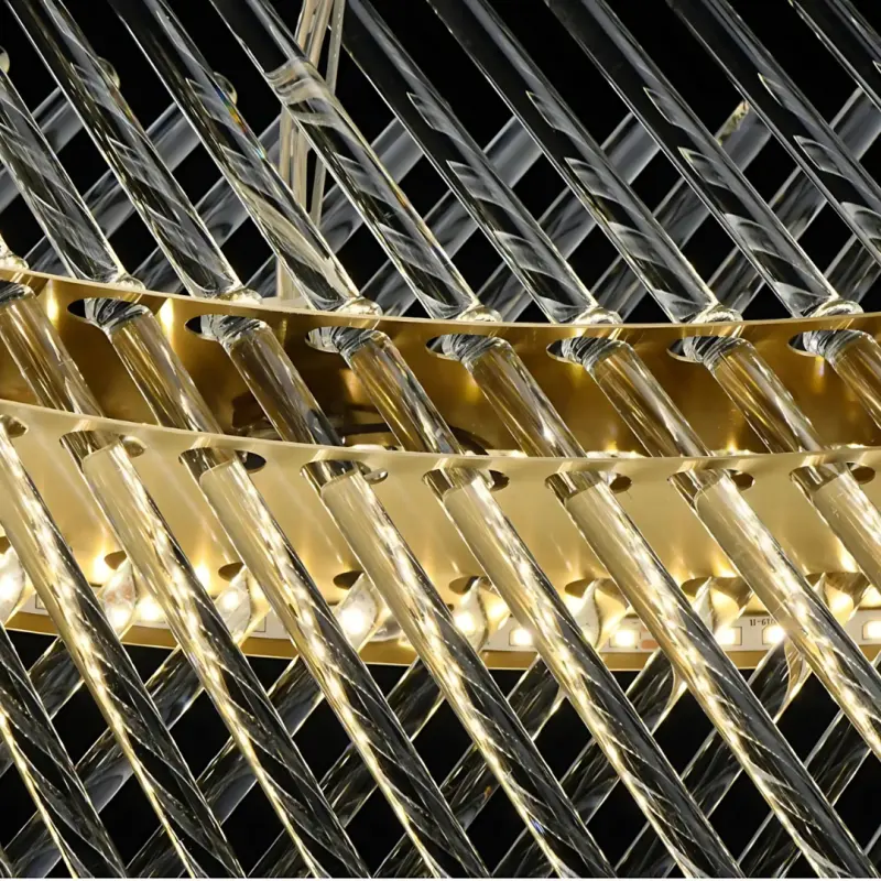 Previzualizare 2: Candelabru Cristal ALHAMBRA Eleganza, LED, 71W, Diametru 50cm, Lumina Calda/Rece/Neutra, Dimabil, Inaltime Reglabila, Auriu