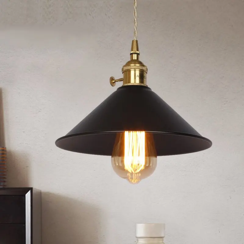 Previzualizare 2: Lustra Suspendata, LV210/3L, 3xE27, Negru, Metal si Fir, Inaltime Reglabila