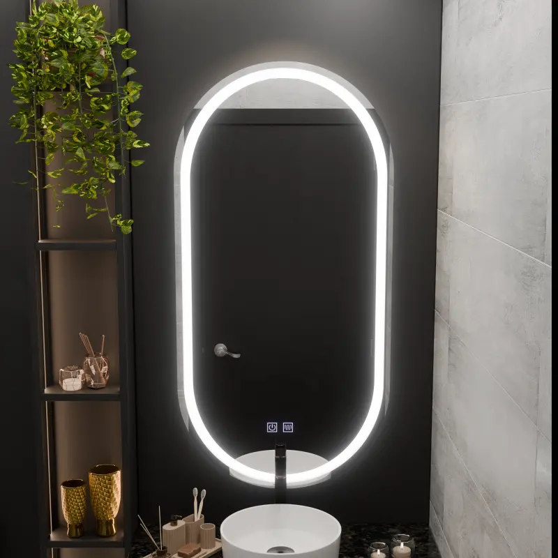 Previzualizare 4: Oglinda LED Ovala, 50x100cm, Velara Touch, Sistem Dezaburire, Dimabila