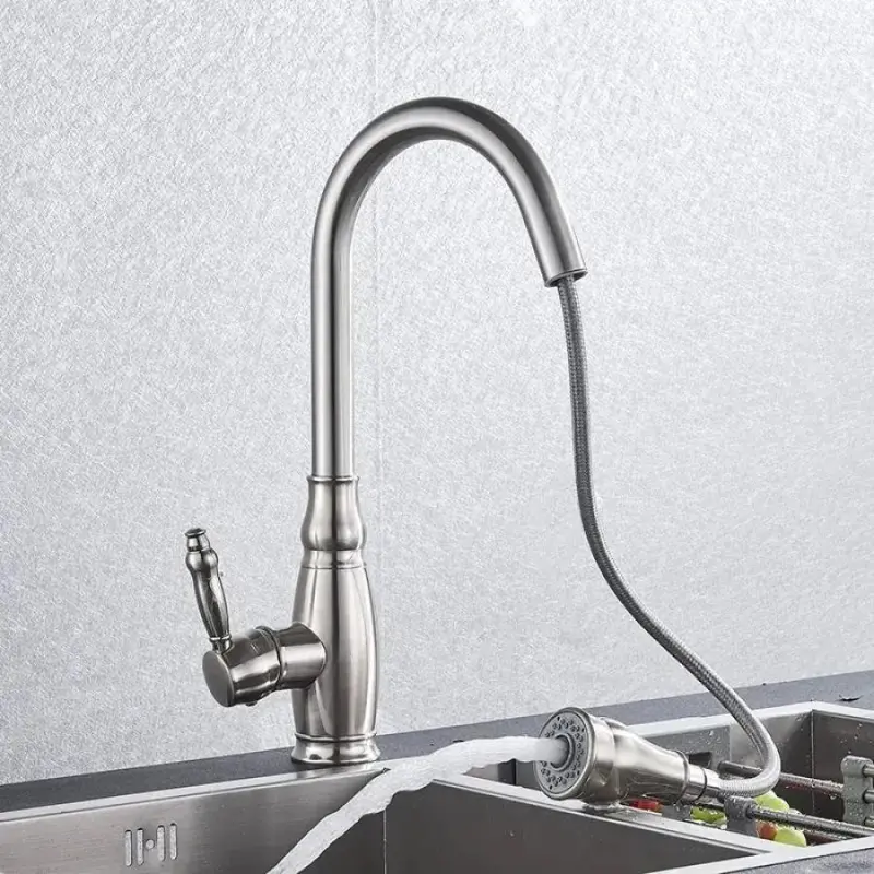 Previzualizare 2: Baterie Bucatarie cu Dus Extractibil, Inox SUS304, Satinat, YSQ/105