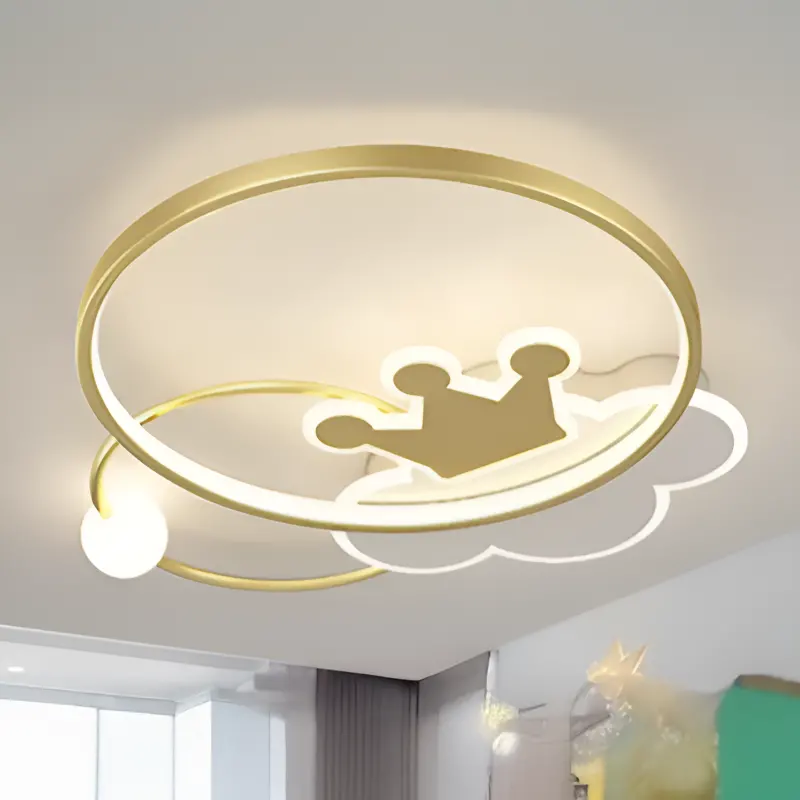 Previzualizare 2: Lustra LED Rafael cu Telecomanda, 57W, Dimabila, 3000K/4000K/6000K, Auriu