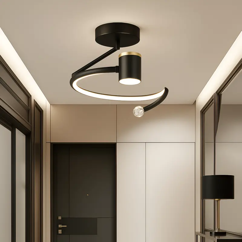 Lustra LED, 34W, Diametru 24cm, lumina Rece/Calda/Neutra, Negru