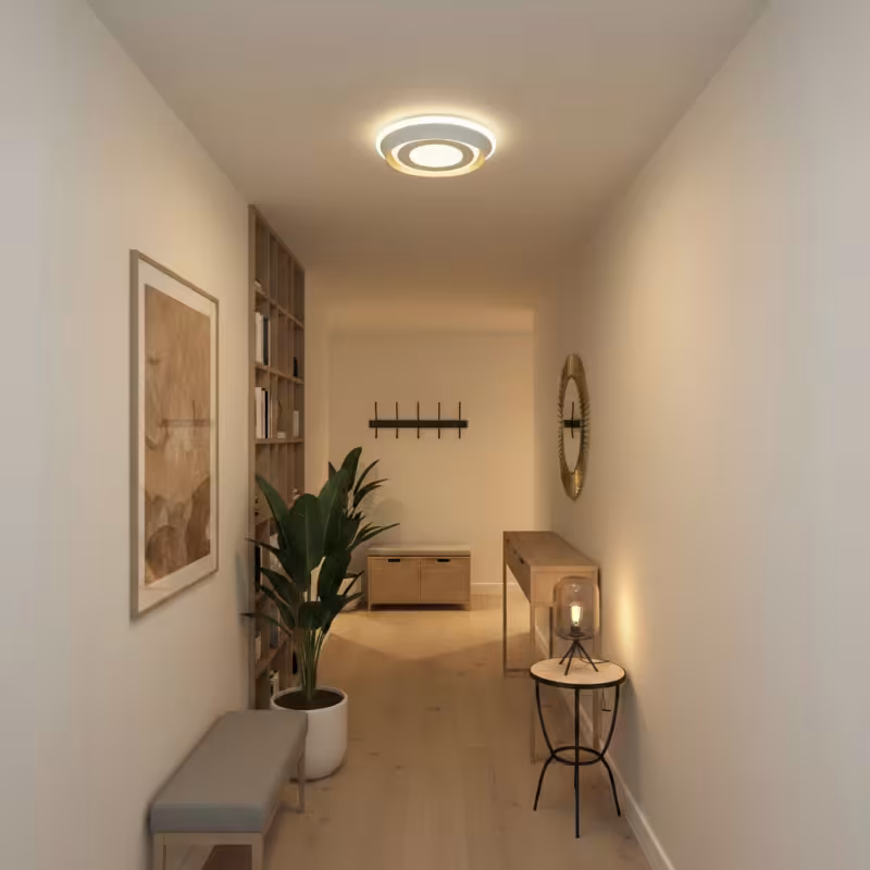 Previzualizare 2: Lustra LED ROUE, 27W, Diametru 20cm, Lumina Calda/Neutra/Rece, Alb, Metal si Acril