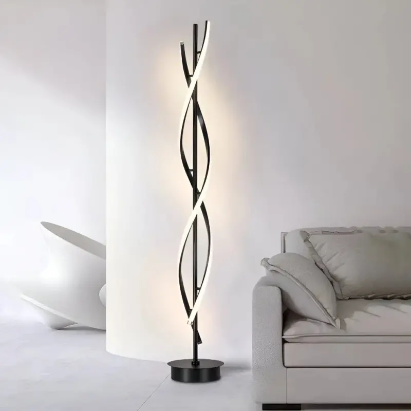 Previzualizare 2: Lampadar LED Upsilon, 27W, 3000K/ 4000K/ 6000K, Metal si Acril, Negru