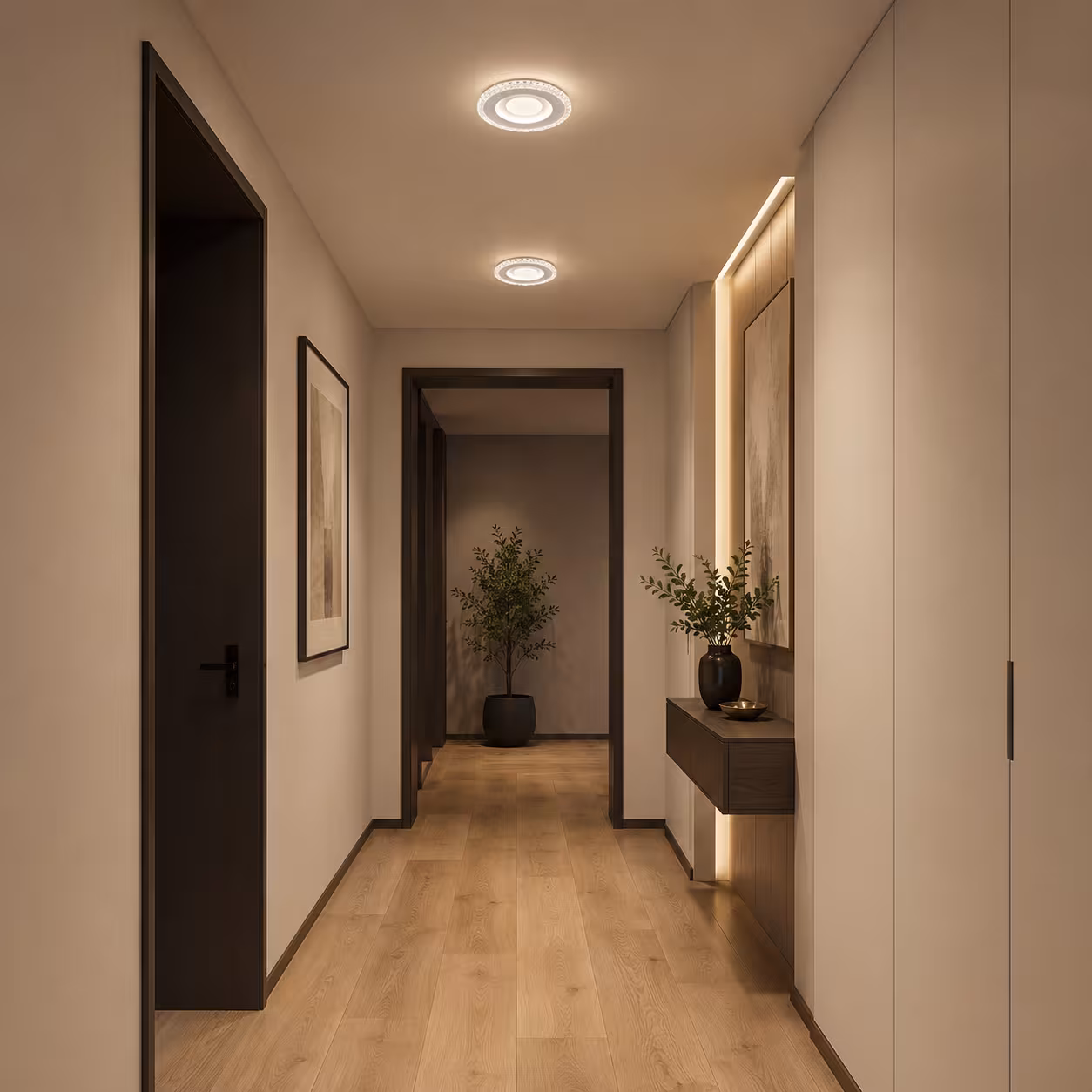Lustra LED ALAJA, 33W, Diametru 22cm, Lumina Calda/Neutra/Rece, Alb, Metal si Acril