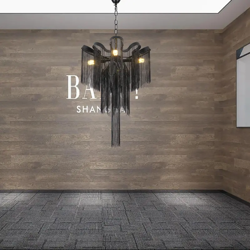 Previzualizare 2: Candelabru Aurora, 4xE14, Diametru 43 cm, Inaltime 68 cm, Negru, Metal