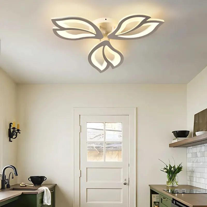 Previzualizare 4: Lustra LED cu telecomanda LILY 40W, 3 Elemente, lumina Rece/Calda/Neutra, Dimabila, Alb