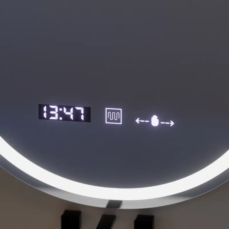 Previzualizare 2: Oglinda LED Ovala, 50x80cm, Eminence MotionGlow Marcello, Sistem Dezaburire, Ceas & Termometru, Dimabila