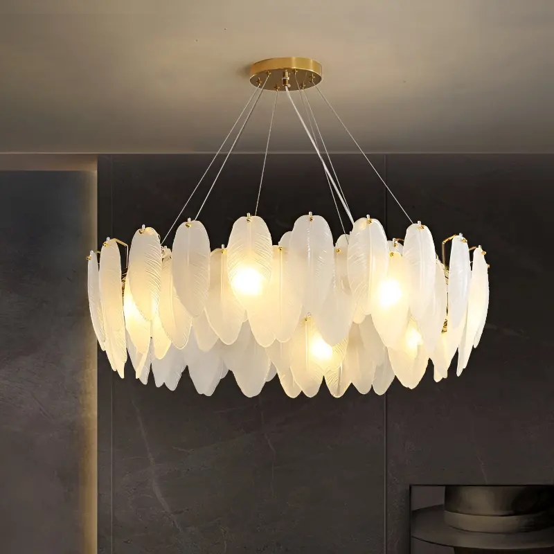 Candelabru Cristal VICOMTE Eleganza, 6x E14, Diametru 50cm, Auriu, Inaltime Reglabila