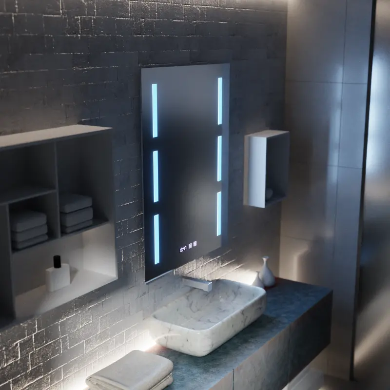 Previzualizare 4: Oglinda LED Touch Erich S86/60X80 Sistem Dezaburire, Ceas si Temperatura 60x80 cm